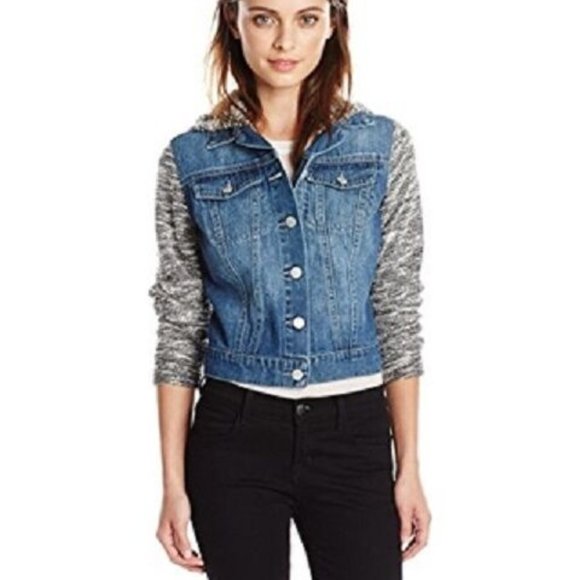 $89 Jessica Simpson Pixie Contrast Liberty Blue Denim 2016 Collection Jacket - Picture 11 of 11